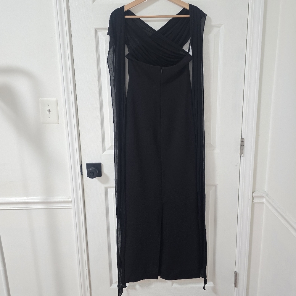 Helsa The Amber Sheer Bodice Maxi Dress In Black Size S - Picture 10 of 12